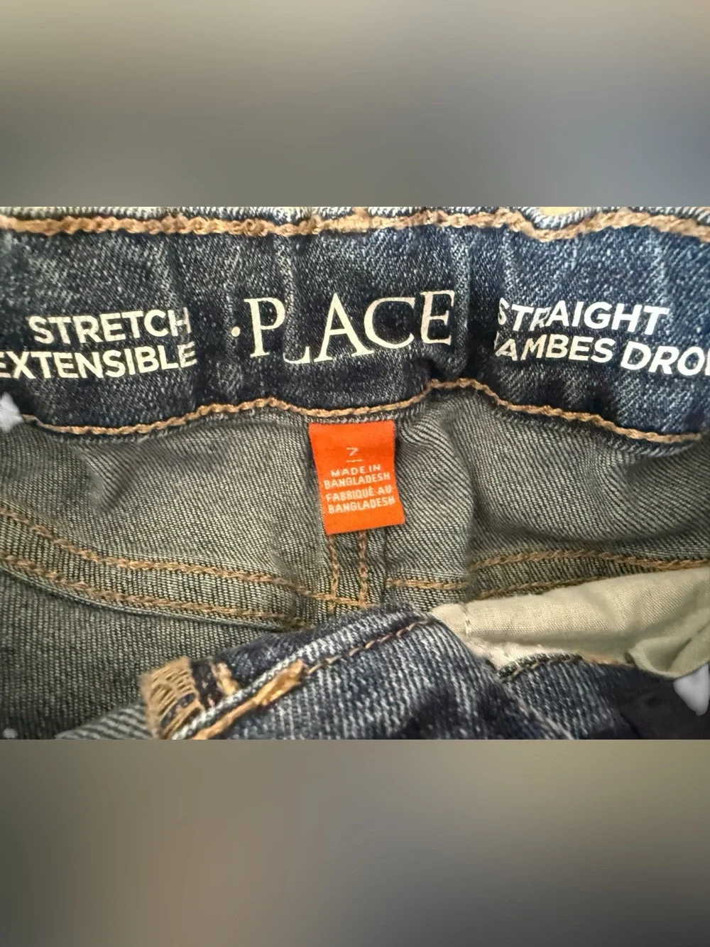 The Children’s Place Boys Size 7 Straight Leg Stretch Jeans Adjustable Waist